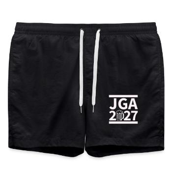 Conception de la célébration de la bière pour la fête de garçon 2027 - Short de bain - noir - Devant - AI Model Male 185 light (185cm)