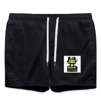 Motivation Retro 404 non trouvée - Short de bain - noir - Devant - AI Model Male 185 light (185cm)