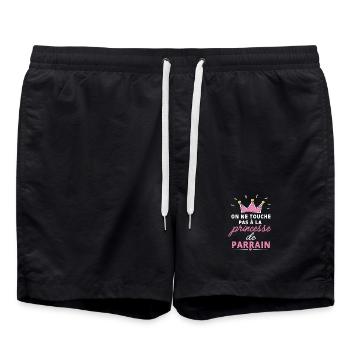 Princesse de parrain - Short de bain - noir - Devant - AI Model Male 185 light (185cm)