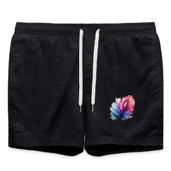 Prismatic Feather Gradient - Swim Trunks - black - Front - AI Model Male 185 light (185cm)