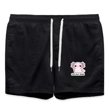 Diction du Dragon Chibi Rose - Short de bain - noir - Devant - AI Model Male 185 light (185cm)