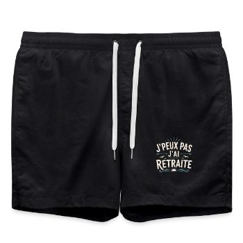 I can't I retired - Swim Trunks - black - Front - AI Model Male 185 light (185cm)