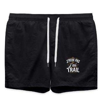 J'peux pas j'ai Trail Humour idée cadeau - Short de bain - noir - Devant - AI Model Male 185 light (185cm)
