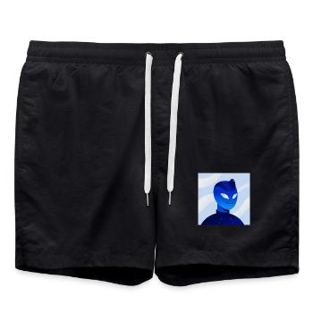 Blue Gradient Mask Avatar - Badeshorts - Schwarz - Vorne - AI Model Male 185 light (185cm)