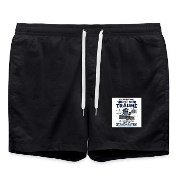 Ich berechne mehr als Träume - Badeshorts - Schwarz - Vorne - AI Model Male 185 light (185cm)