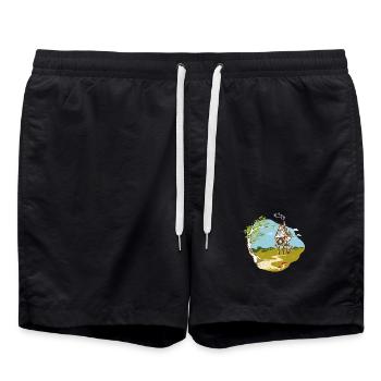 Knusperhäuschen - Badeshorts - Schwarz - Vorne - AI Model Male 185 light (185cm)