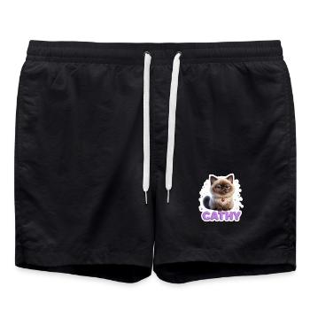 Fluffy Love Cathy - Badeshorts - Schwarz - Vorne - AI Model Male 185 light (185cm)