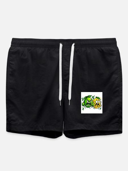 Wütende Limette & Zitrone - Badeshorts - Schwarz