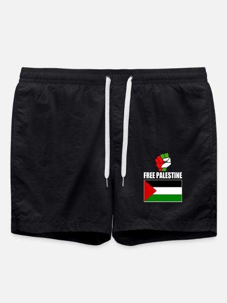 Free palestine - Swim Trunks - black