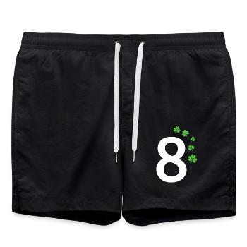 8 - Badeshorts - Schwarz - Vorne - AI Model Male 185 light (185cm)