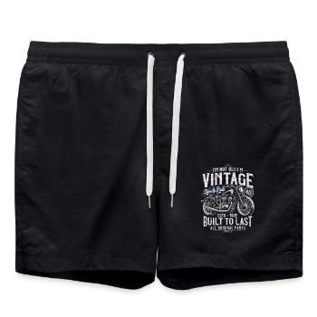 1985 Vintage Born Motorcycle Birthday Gift - Swim Trunks - black - Front - AI Model Male 185 light (185cm)