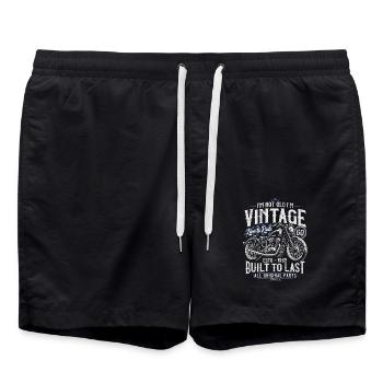 1965 Vintage Born Motorcycle Birthday Gift - Swim Trunks - black - Front - AI Model Male 185 light (185cm)