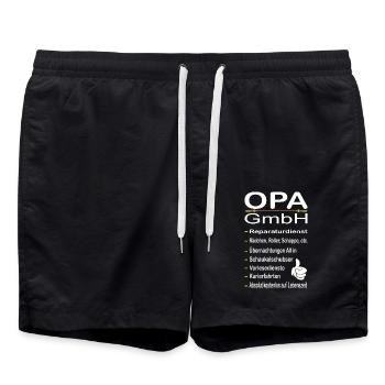 Opa GmbH das wird Opa reparieren Opa Spruch - Badeshorts - Schwarz - Vorne - AI Model Male 185 light (185cm)
