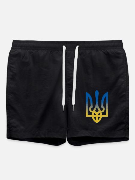 Symbole du drapeau de l’Ukraine - Drapeau de l’Ukraine - Short de bain - noir
