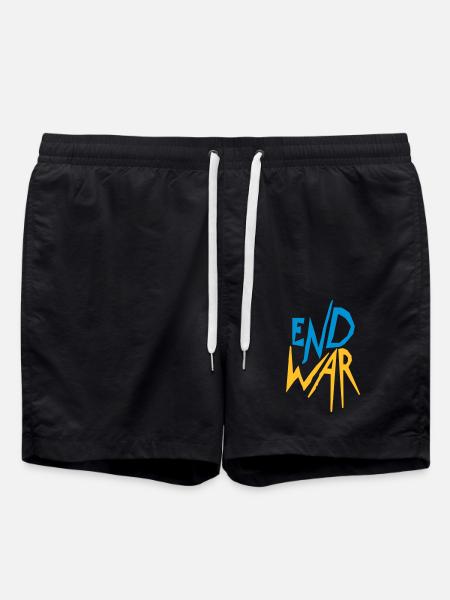 Ukraine End War - Swim Trunks - black