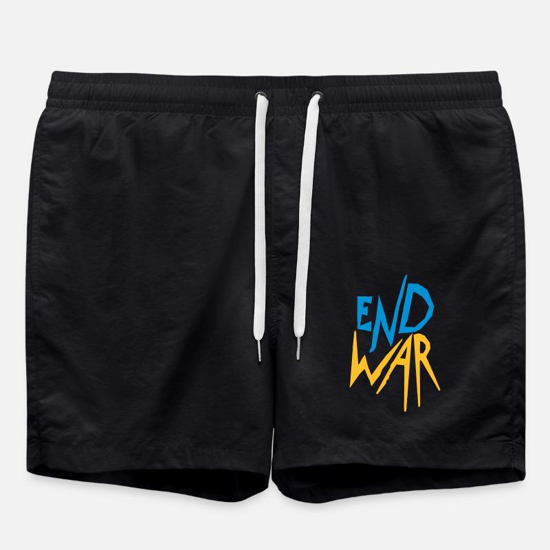Ukraine End War - Badeshorts - Schwarz