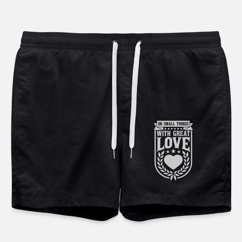 Zitat do small things - Badeshorts - Schwarz