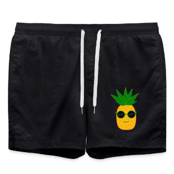 Festival d’été de l’ananas - Short de bain - noir - Devant - AI Model Male 185 light (185cm)