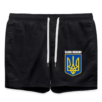 Slava ukraini - Badeshorts - Schwarz - Vorne - AI Model Male 185 light (185cm)