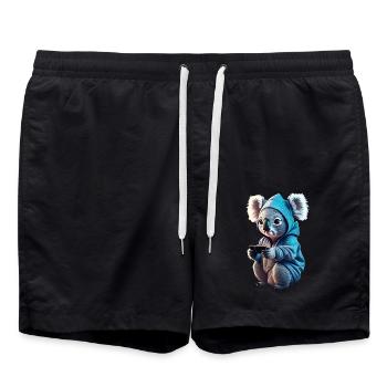 Koala Gamer - Swim Trunks - black - Front - AI Model Male 185 light (185cm)