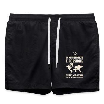 Un monde meilleur 2 - Short de bain - noir - Devant - AI Model Male 185 light (185cm)