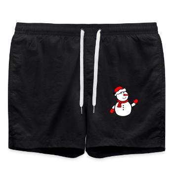 bonhomme de neige - Short de bain - noir - Devant - AI Model Male 185 light (185cm)