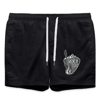 Rock & Peak Festival – Design Musical - Short de bain - noir - Devant - AI Model Male 185 light (185cm)
