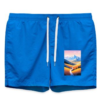 Vue panoramique : Sentier de montagne dans la soirée - Short de bain - cobalt blue - Devant