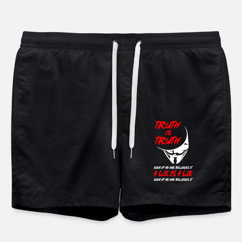 Truth or Lie Anonymous - Badeshorts - Schwarz
