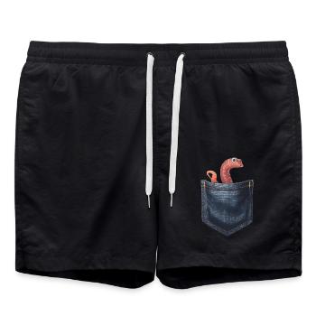 Wurm - Badeshorts - Schwarz - Vorne - AI Model Male 185 light (185cm)