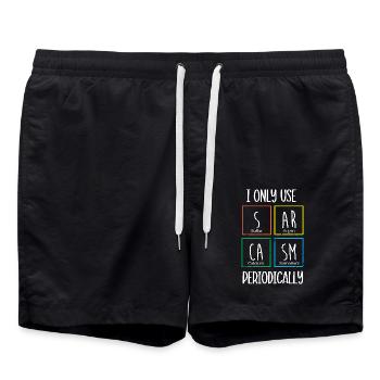 Periodic table - Swim Trunks - black - Front - AI Model Male 185 light (185cm)