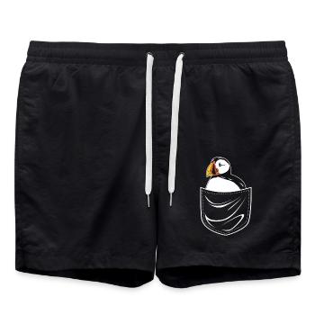 Macareux Papageientaucher - Short de bain - noir - Devant - AI Model Male 185 light (185cm)