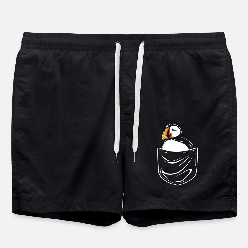 Papageientaucher Puffin - Swim Trunks - black