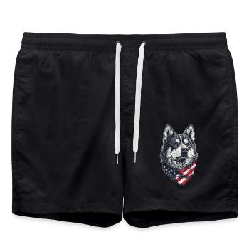 Akita - Badeshorts - Schwarz - Vorne - AI Model Male 185 light (185cm)