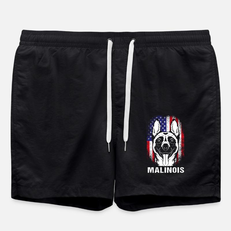 Belgian Malinois - Swim Trunks - black
