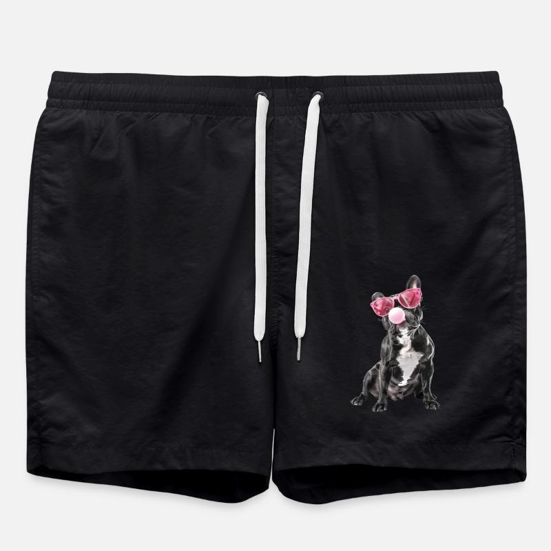 Boston Terrier - Badeshorts - Schwarz