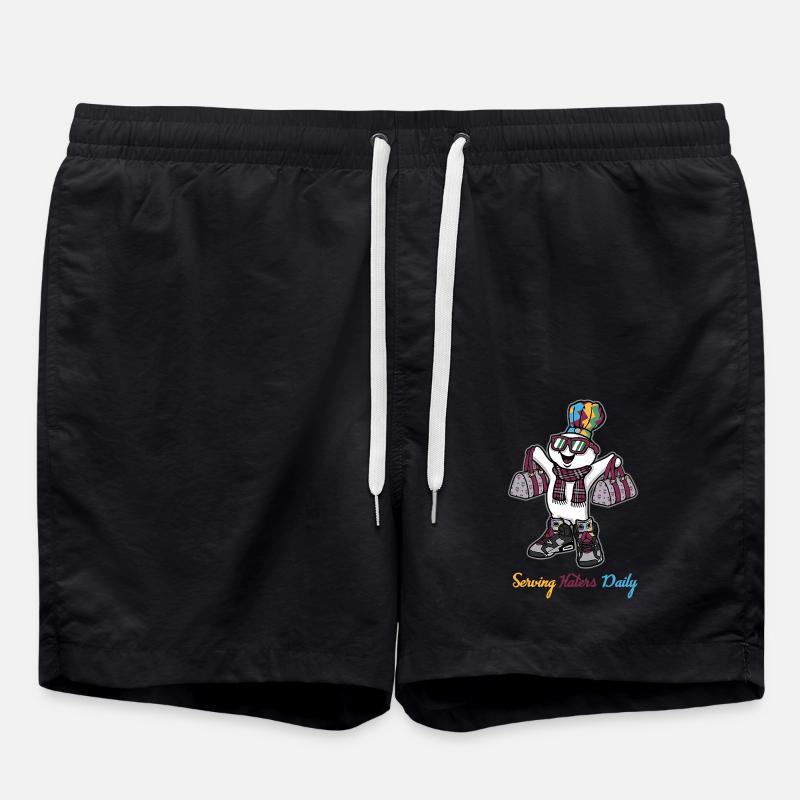 Serving Haters Daily - Swim Trunks - black