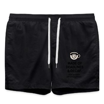 Dates limites et décaféiné - Short de bain - noir - Devant - AI Model Male 185 light (185cm)