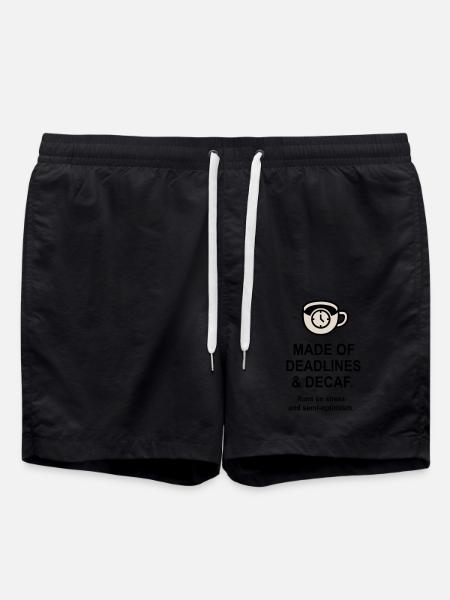 Deadlines and Decaf - Swim Trunks - black