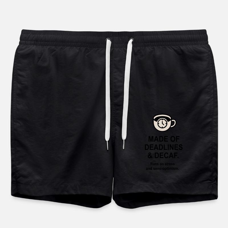 Fristen und Entkoffeinierung - Badeshorts - Schwarz