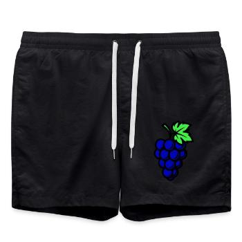 Weintrauben Trauben Obst - Badeshorts - Schwarz - Vorne - AI Model Male 185 light (185cm)
