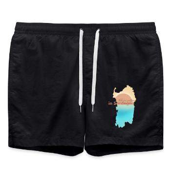 Non C’è Problema in Sardegna - Badeshorts - Schwarz - Vorne - AI Model Male 185 light (185cm)