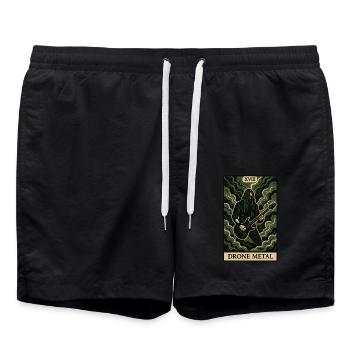 Drone Metal (Card XVIII) - Swim Trunks - black - Front - AI Model Male 185 light (185cm)