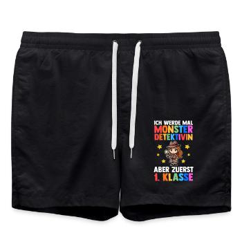 Daycare Leavers First Grade School Enrollment Schoolchild - Swim Trunks - black - Front - AI Model Male 185 light (185cm)