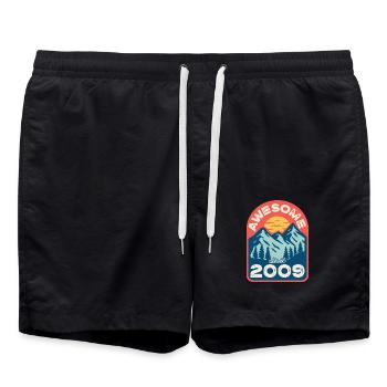 Awesome since 2009 - Swim Trunks - black - Front - AI Model Male 185 light (185cm)