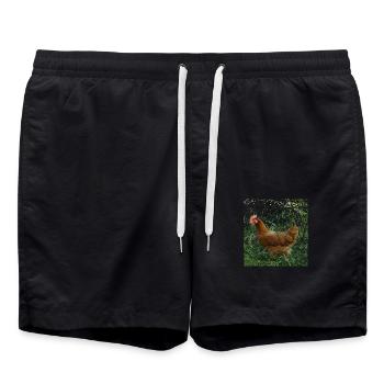 chicken - Swim Trunks - black - Front - AI Model Male 185 light (185cm)