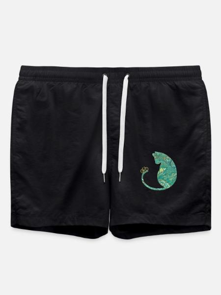 chat et vélo e 71 - Short de bain - noir