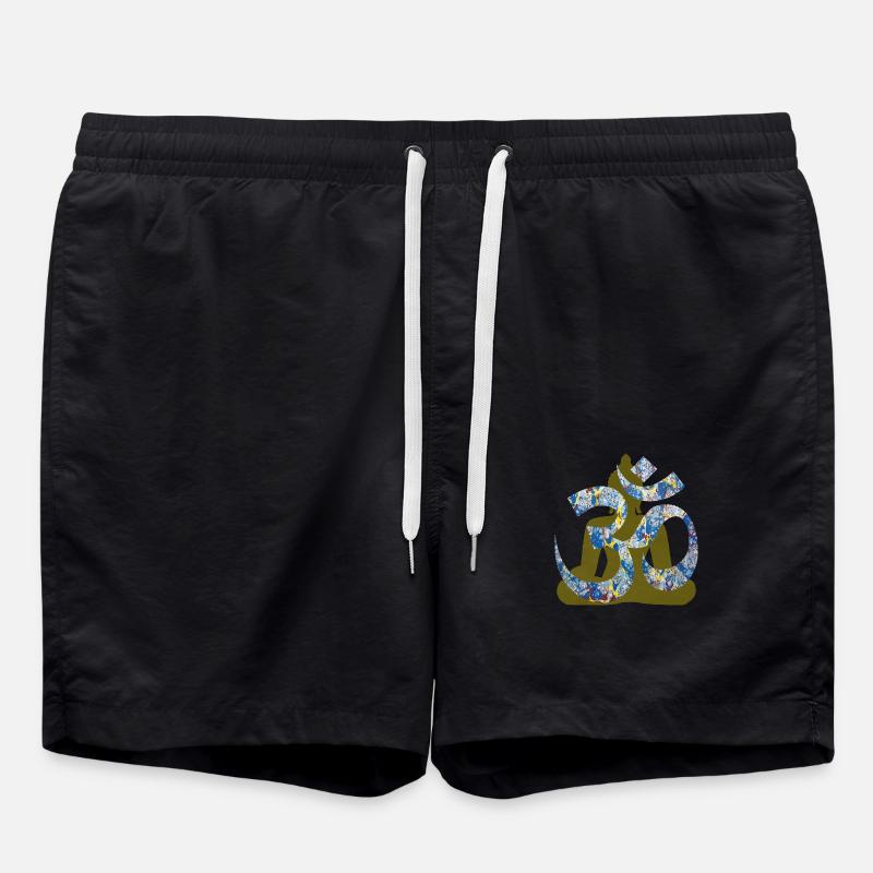 om avec buddha e 205 - Short de bain - noir