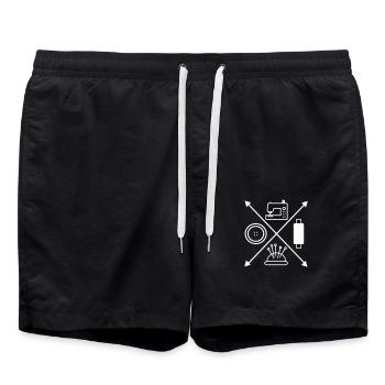 couture - Short de bain - noir - Devant - AI Model Male 185 light (185cm)