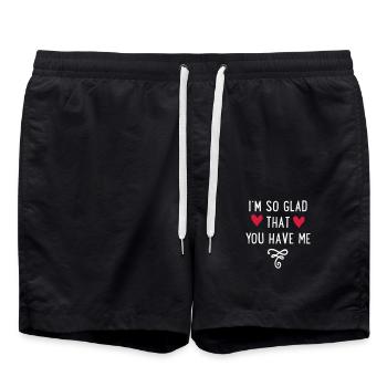 L’amour - Short de bain - noir - Devant - AI Model Male 185 light (185cm)
